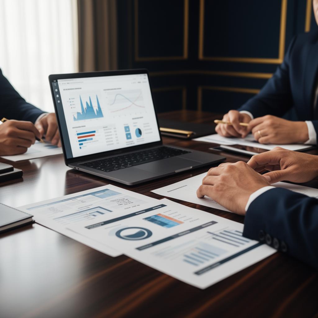 Strategiegespräch mit Analyse von Unternehmenskennzahlen